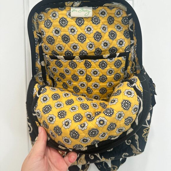 Vintage Vera Bradley Backpack in Yellow Bird Pattern main image 5